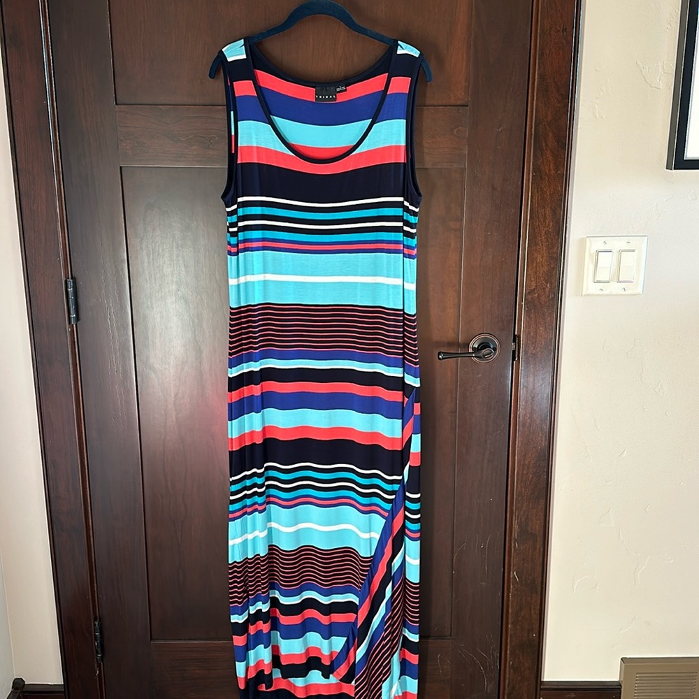 Tribal multi color maxi dress size large
